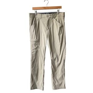 Eddie Bauer Rainier Tech Pants Mens 34x30 Khaki Cargo Outdoor Hiking Gorpcore